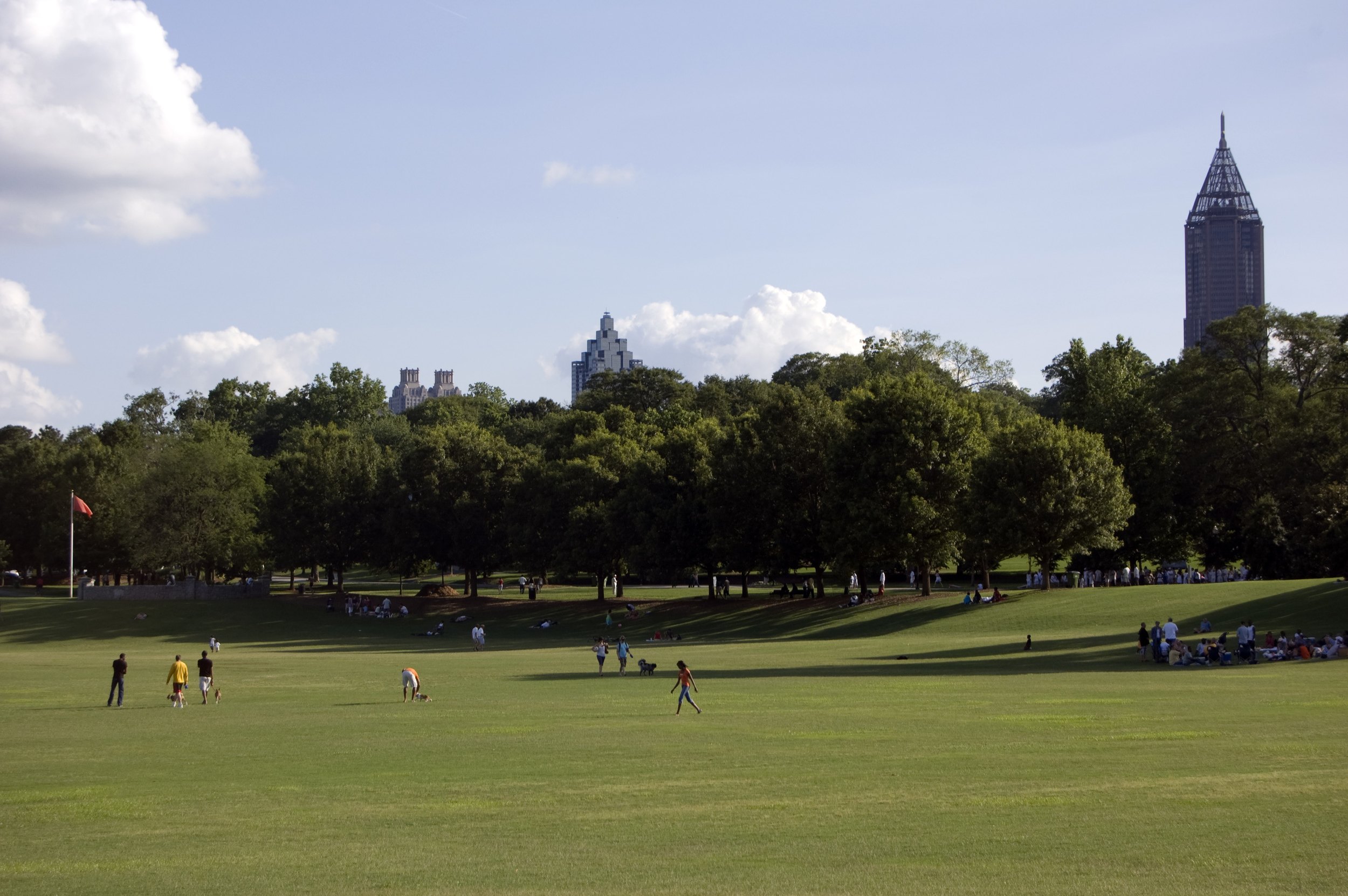 Piedmont Park in Atlanta, where The Launch Pad ATL holds outdoor therapy sessions with teens and young adults.